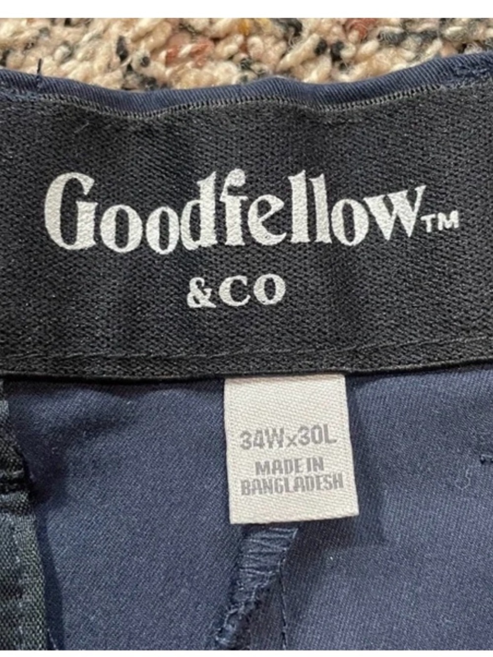 Goodfellow & Co Men's Deep Blue Chinos Size 34x30 | NWT - Picture 4 of 7
